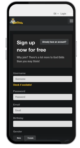 GodOdds Casino login